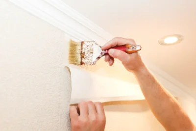 Pose de papier peint à Zérubia — revêtements muraux et toiles de verre